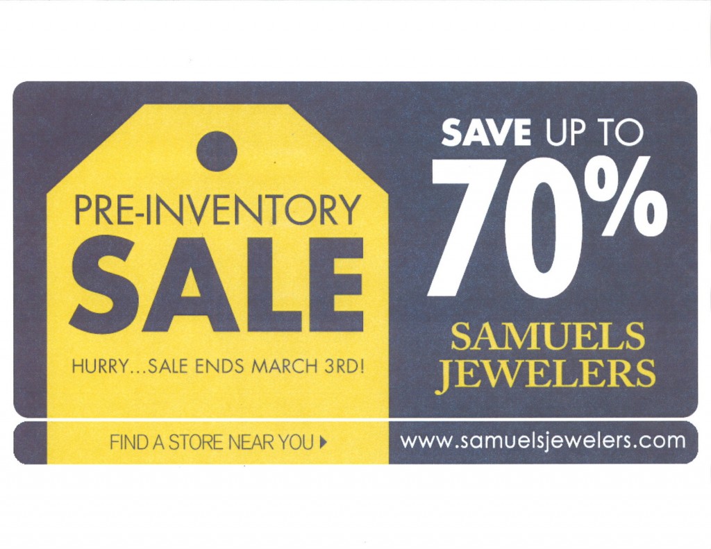 Pre-Inventory Sale